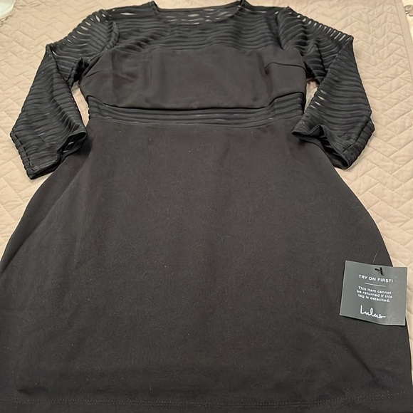 Perfect Mesh Black Bodycon Dress/NWT/S - Picture 7 of 16